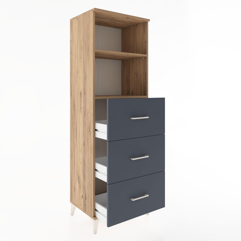 Woodntry Modular Cabinet Pine 60x44x170 cm with Drawers and Shelves CR51-3