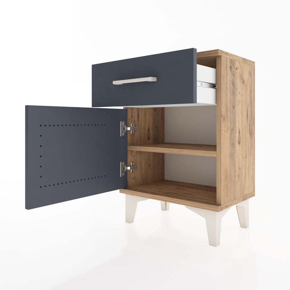 Woodntry Modüler Komodin Çekmece ve Kapaklı 44x30x52 cm Çam - Woodntry