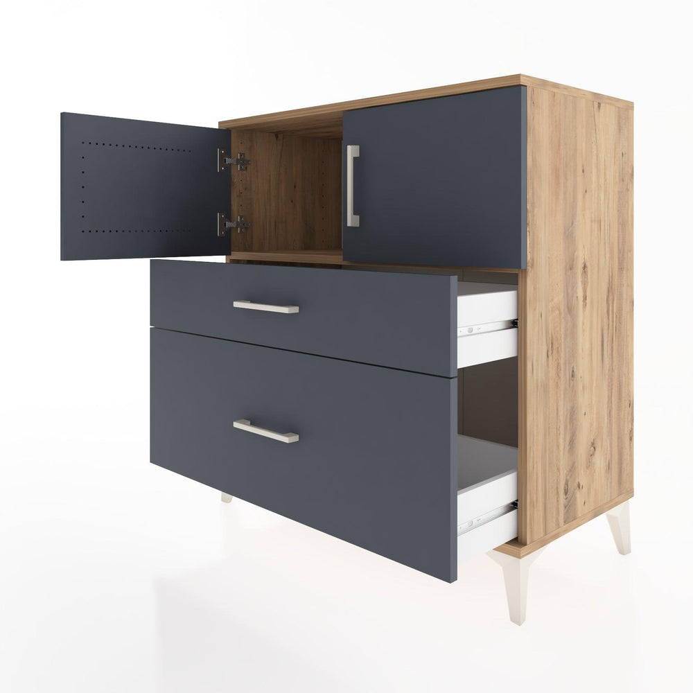 Woodntry Modular Dresser Pine 88x44x84 cm with Cover and Drawer KC110-3