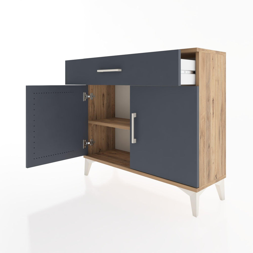 Woodntry Modüler Şifonyer Çekmece ve Kapaklı V1 88x30x68 cm Çam - Woodntry