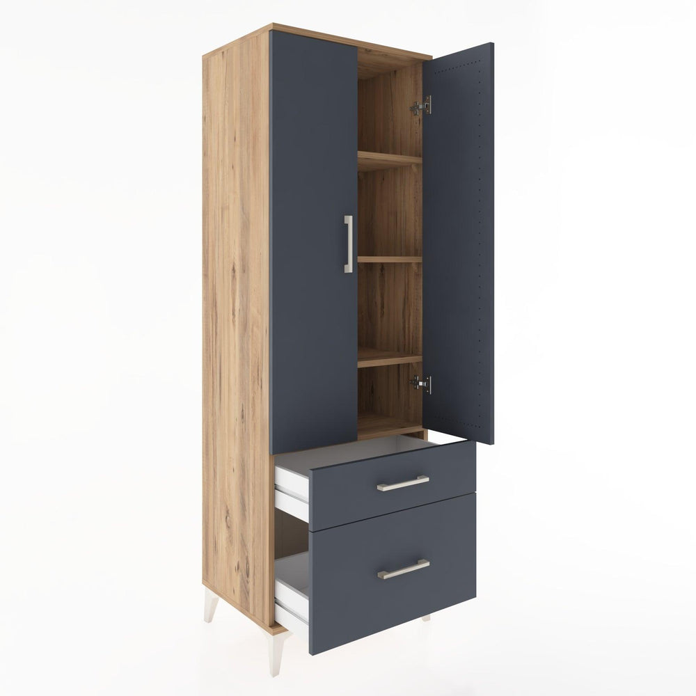 Woodntry Modular Cabinet Pine 60x44x170 cm with Doors and Drawers KC15-3
