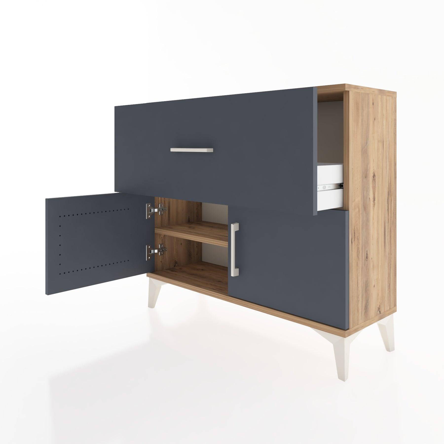 Woodntry Modüler Şifonyer Çekmece ve Kapaklı V2 88x30x68 cm Çam - Woodntry