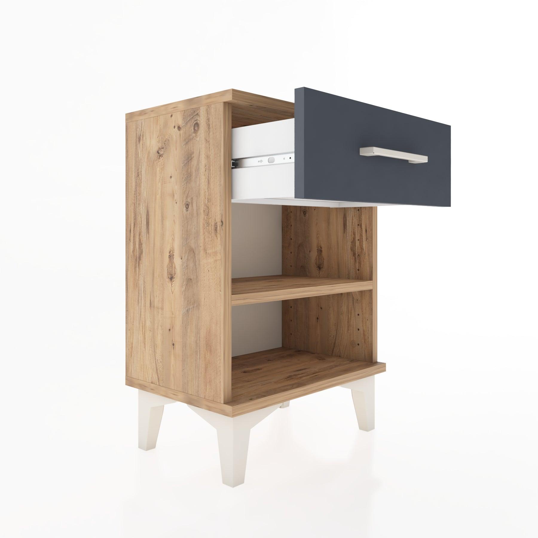 Woodntry Modüler Komodin Tek Çekmeceli 44x30x52 cm Çam - Woodntry