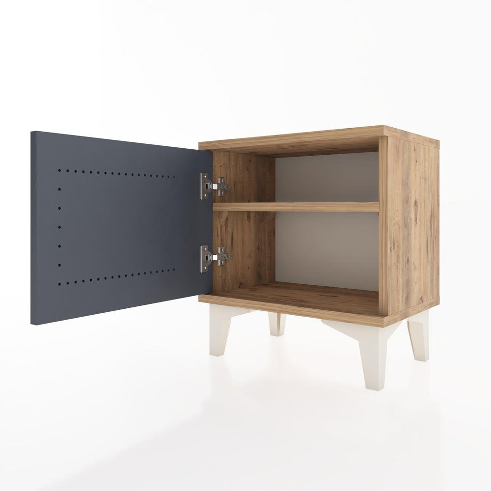 Woodntry Modüler Komodin Tek Kapaklı 44x30x36 cm Çam - Woodntry