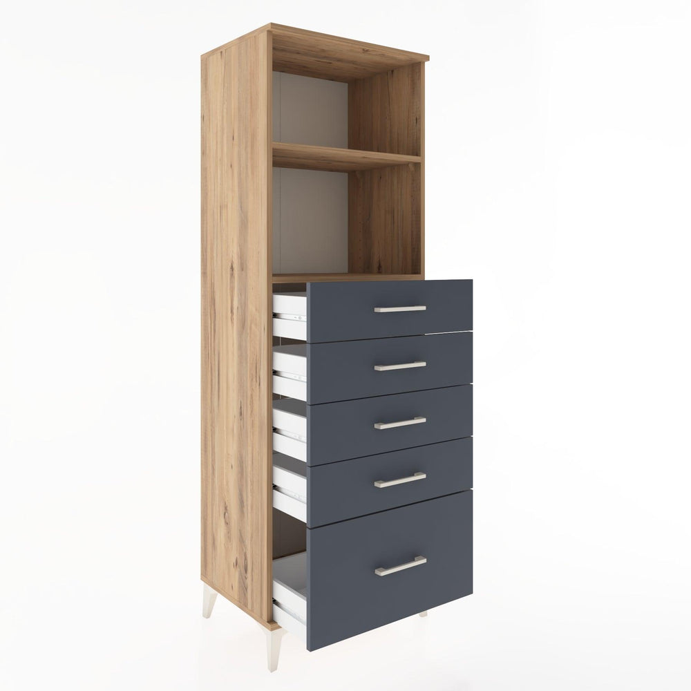 Woodntry Modular Cabinet Pine 60x44x170 cm with Drawers and Shelves CR40-3
