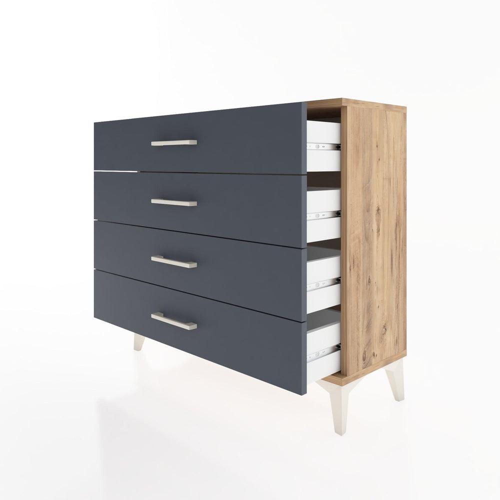 Woodntry Modüler Şifonyer 4 Çekmeceli 88x30x68 cm Çam - Woodntry