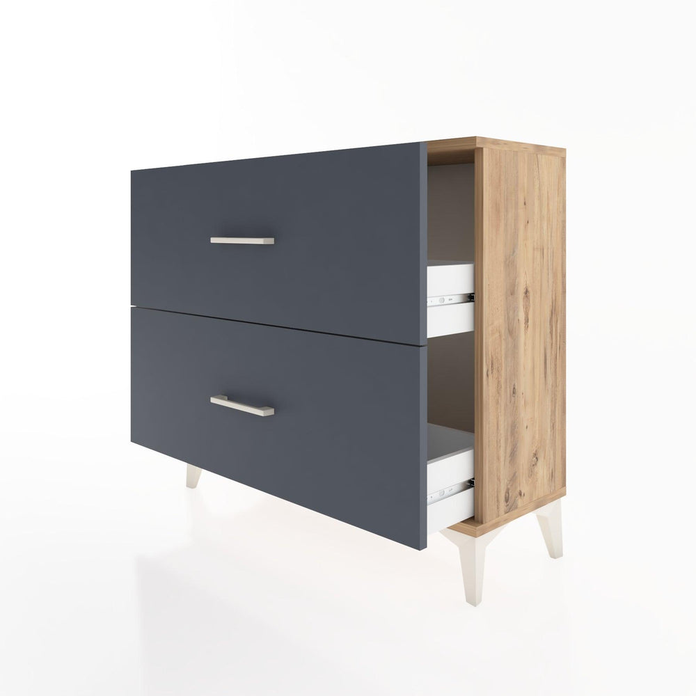 Woodntry Modüler Şifonyer İki Çekmeceli V4 88x30x68 cm Çam - Woodntry