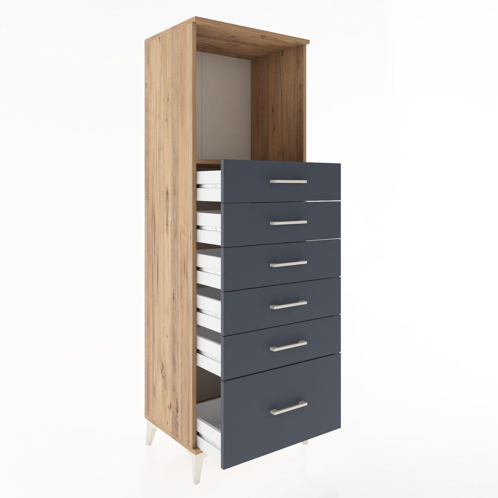 Woodntry Modular Cabinet Pine 60x44x170 cm with Drawers and Shelves CR39-3