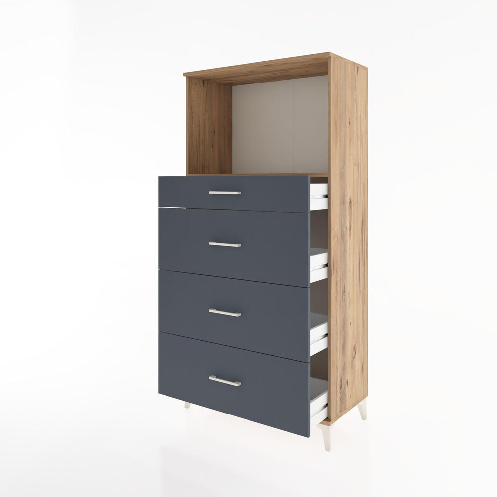 Woodntry Modular Cabinet Pine 88x44x170 cm with Drawers and Shelves CR51-3