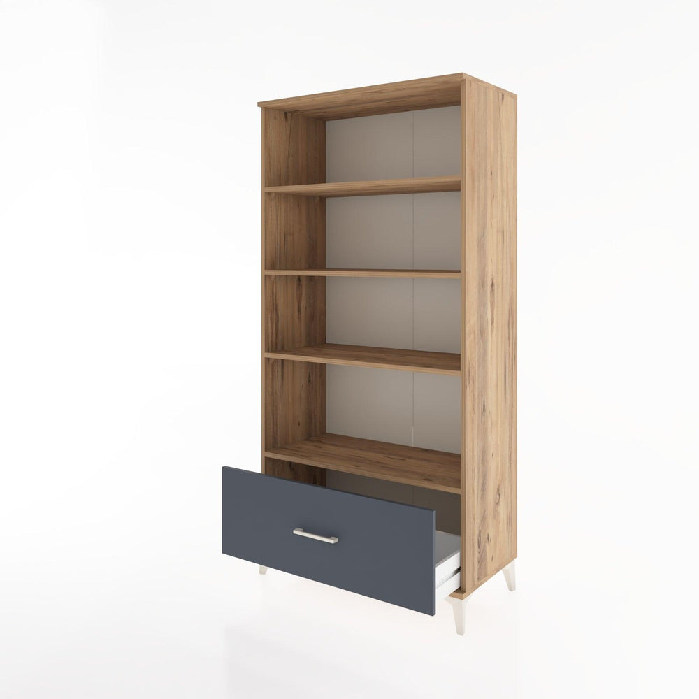 Woodntry Modüler Dolap Çam 88x44x170 cm Çekmeceli ve Raflı CR44-3