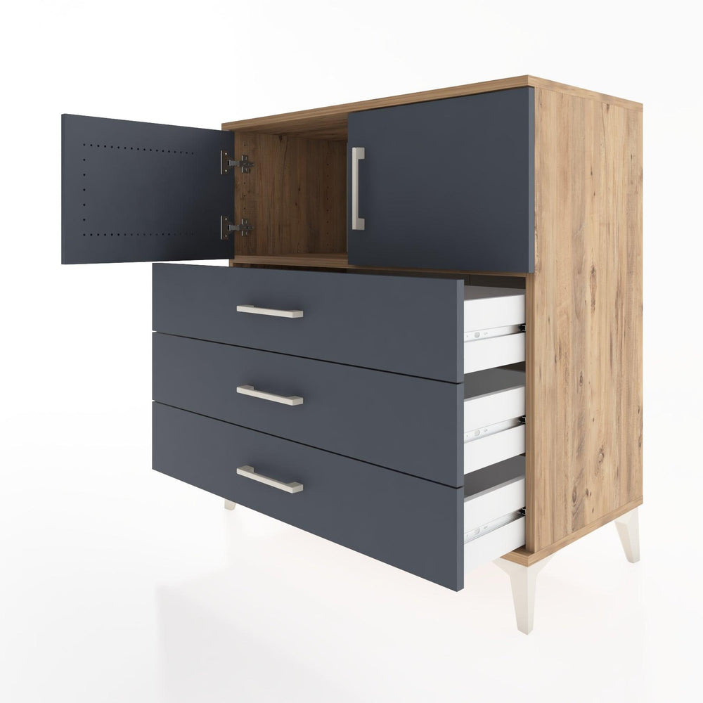 Woodntry Modular Dresser Pine 88x44x84 cm with Cover and Drawer KC98-3