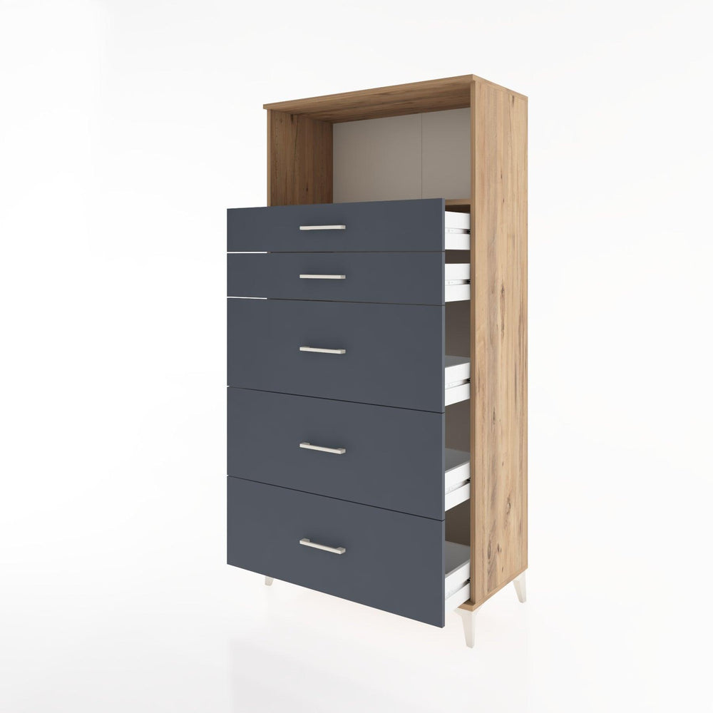 Woodntry Modular Cabinet Pine 88x44x170 cm with Drawers and Shelves CR50-3