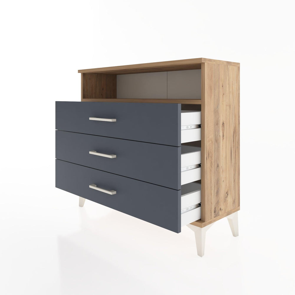 Woodntry Modüler Şifonyer Üç Çekmeceli V2 88x30x68 cm Çam - Woodntry