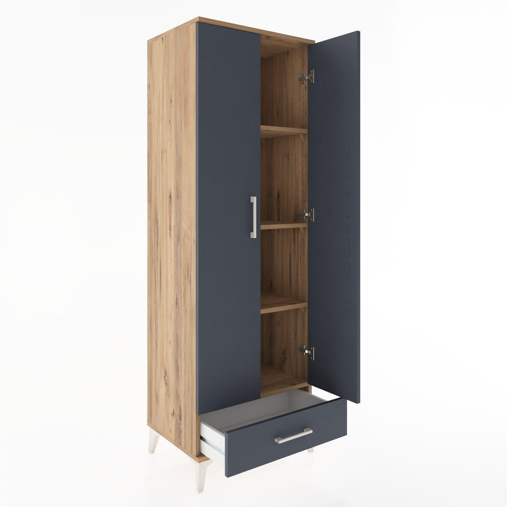 Woodntry Modular Cabinet Pine 60x44x170 cm with Doors and Drawers KC8-3