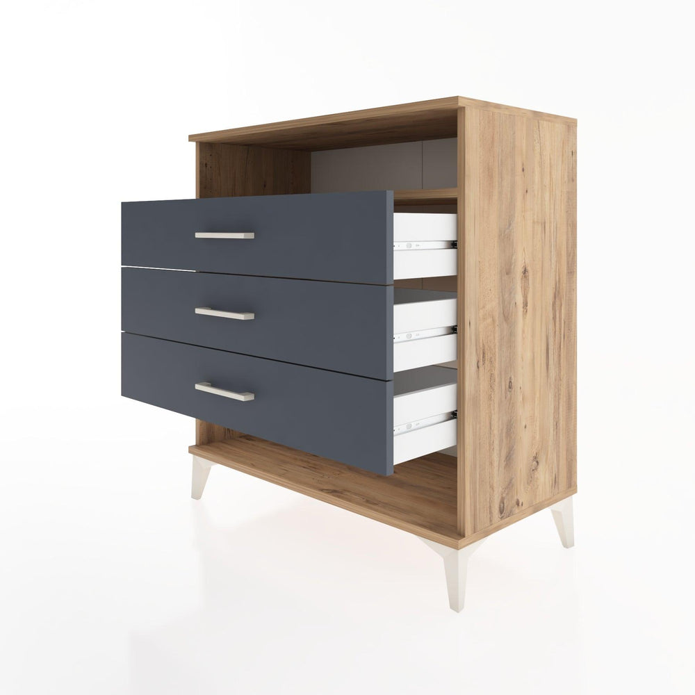 Woodntry Modüler Şifonyer Çam 88x44x84 cm Çekmeceli ve Raflı CR20-3