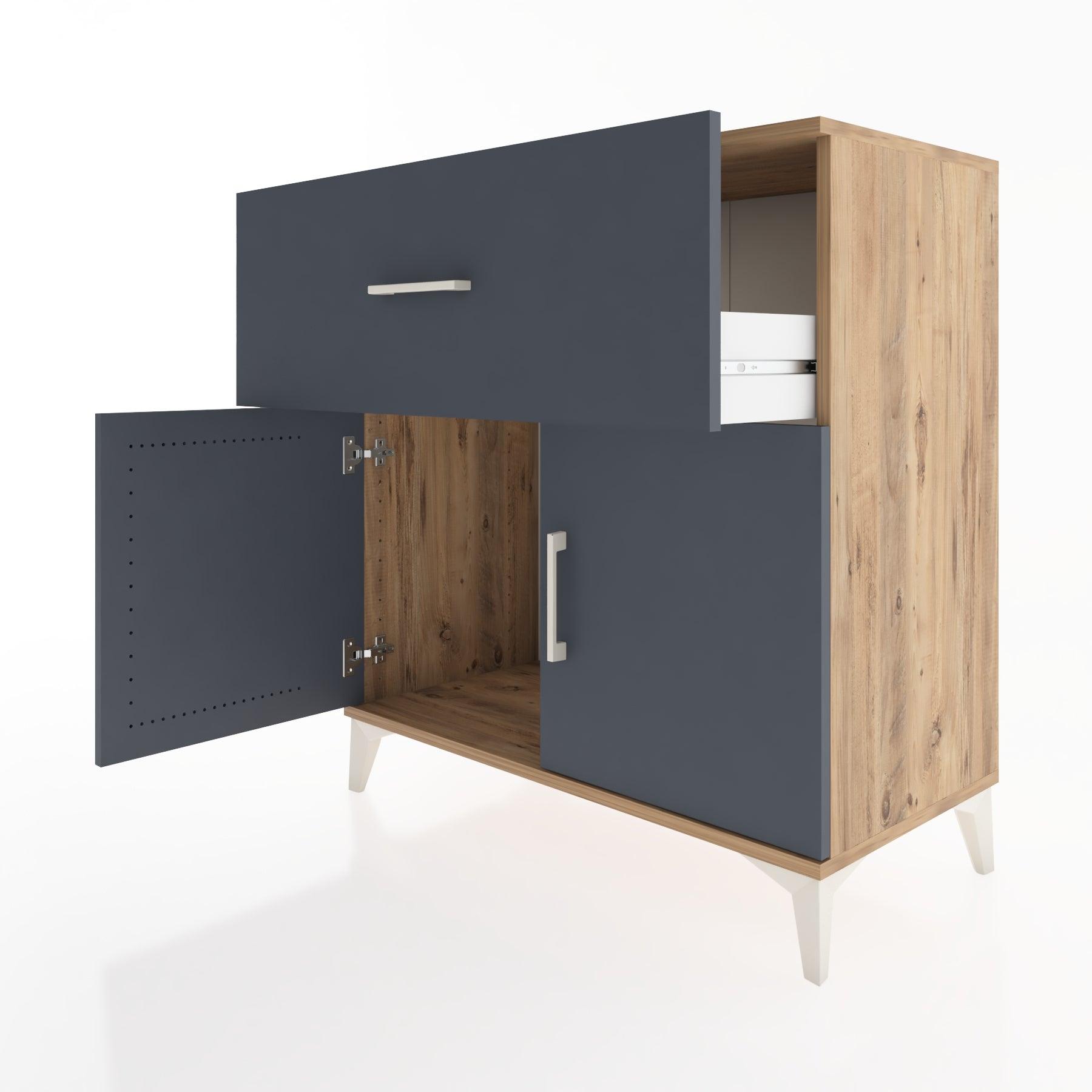Woodntry Modular Dresser Pine 88x44x84 cm with Cover and Drawer KC51-3