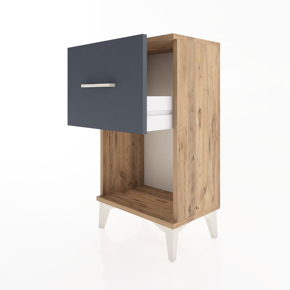 Woodntry Modüler Komodin Tek Çekmece ve Raflı V1 44x30x68 cm Çam - Woodntry