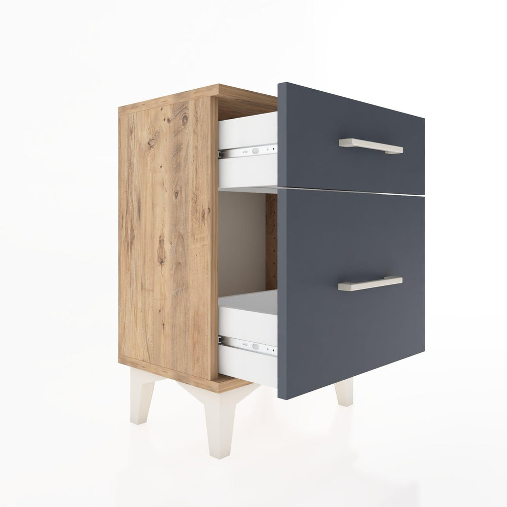 Woodntry Modüler Komodin Küçük ve Büyük Çekmece 44x30x52 cm Çam - Woodntry