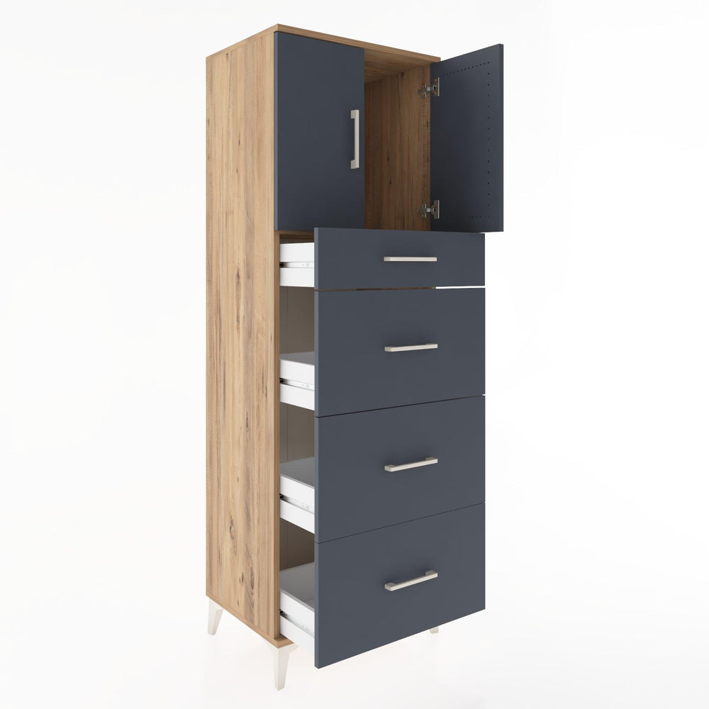 Woodntry Modular Cabinet Pine 60x44x170 cm with Doors and Drawers KC23-3
