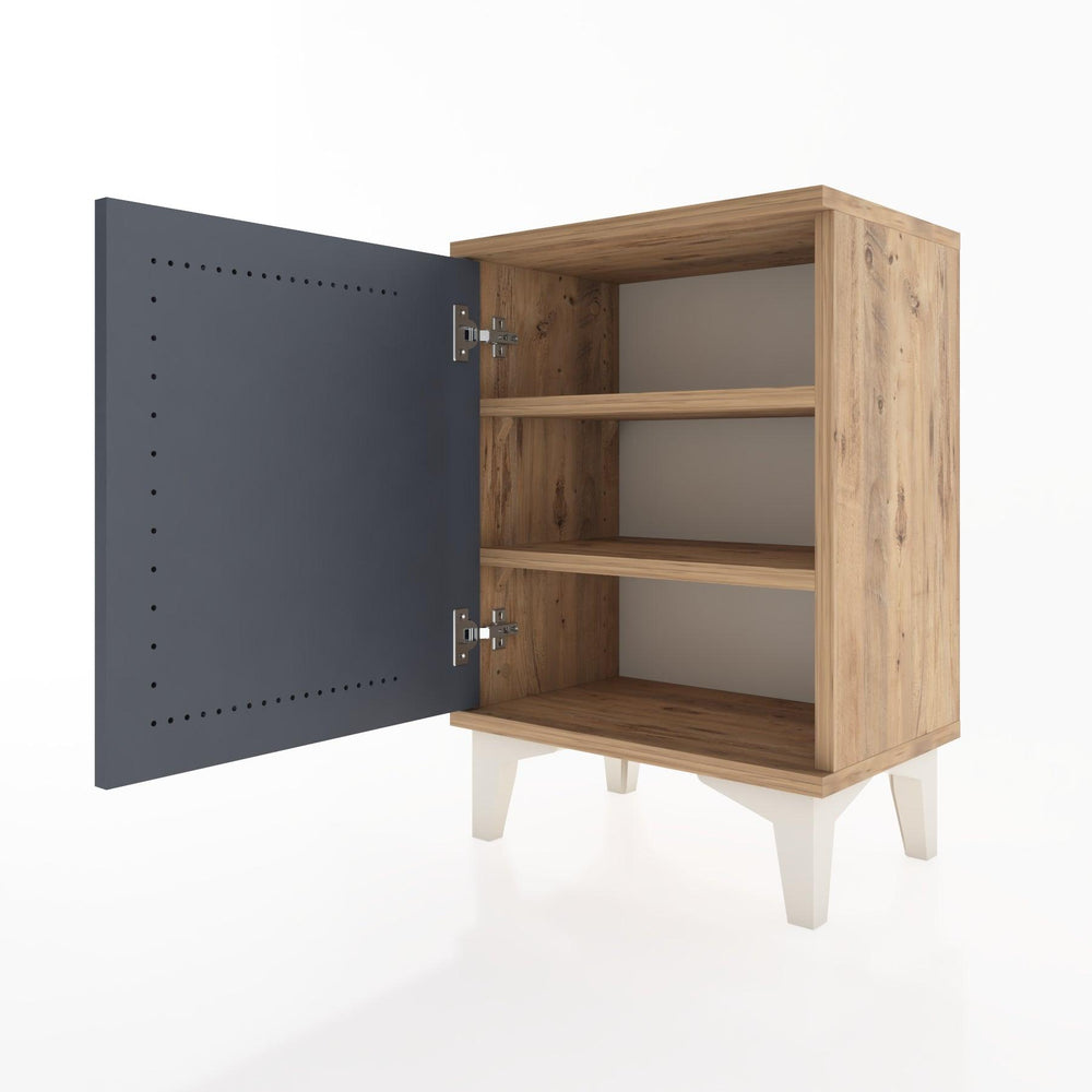 Woodntry Modüler Komodin Tek Kapaklı 44x30x52 cm Çam - Woodntry