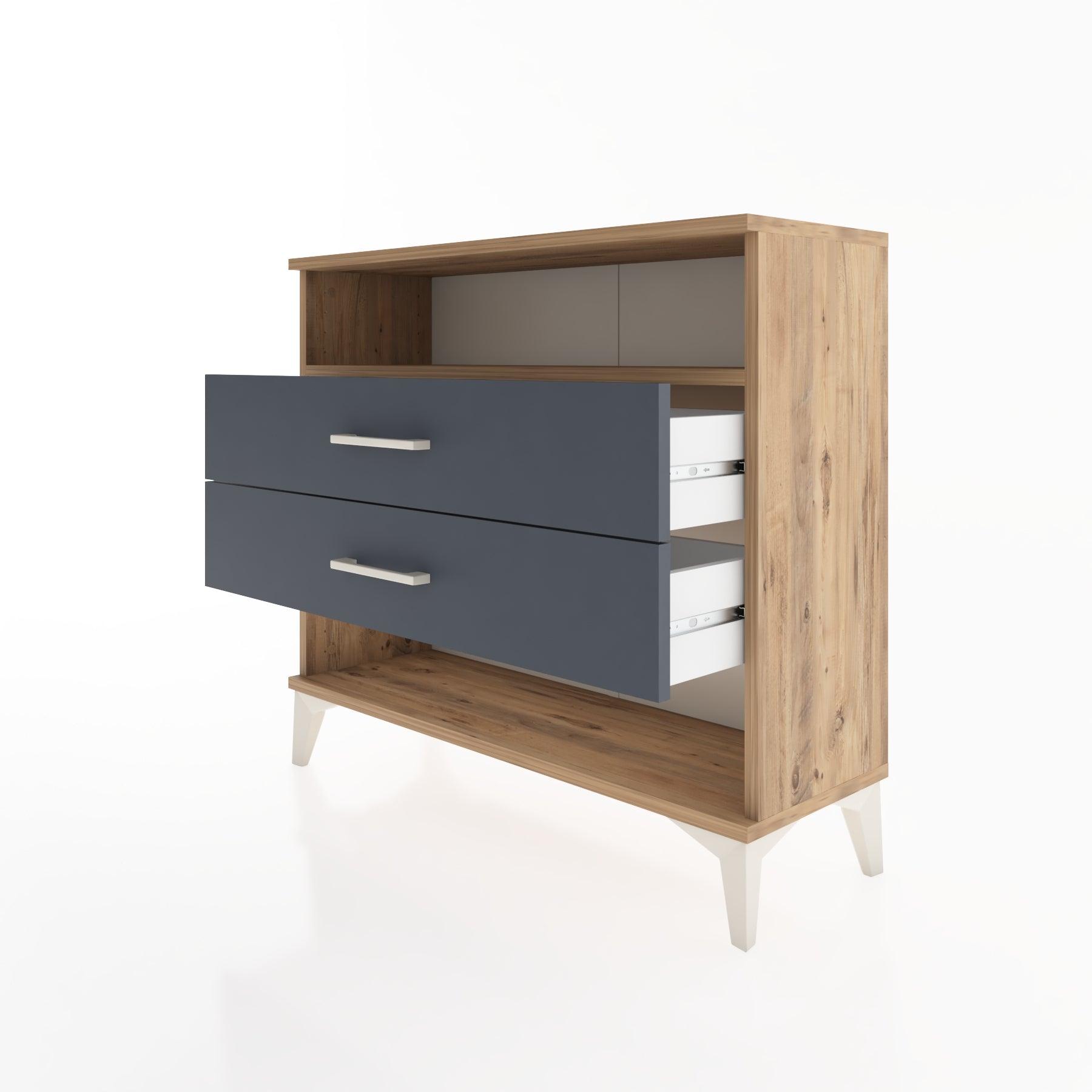Woodntry Modüler Şifonyer İki Çekmeceli V3 88x30x68 cm Çam - Woodntry