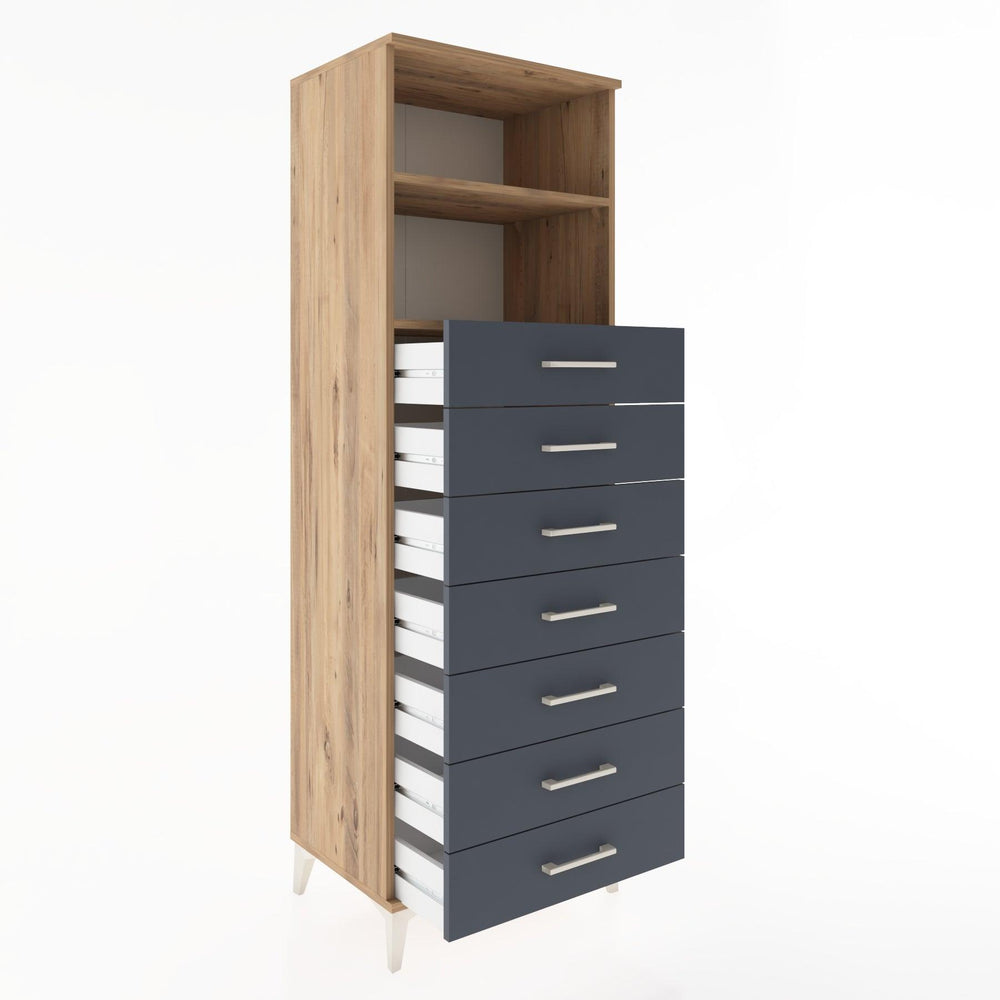 Woodntry Modular Cabinet Pine 60x44x170 cm with Drawers and Shelves CR33-3