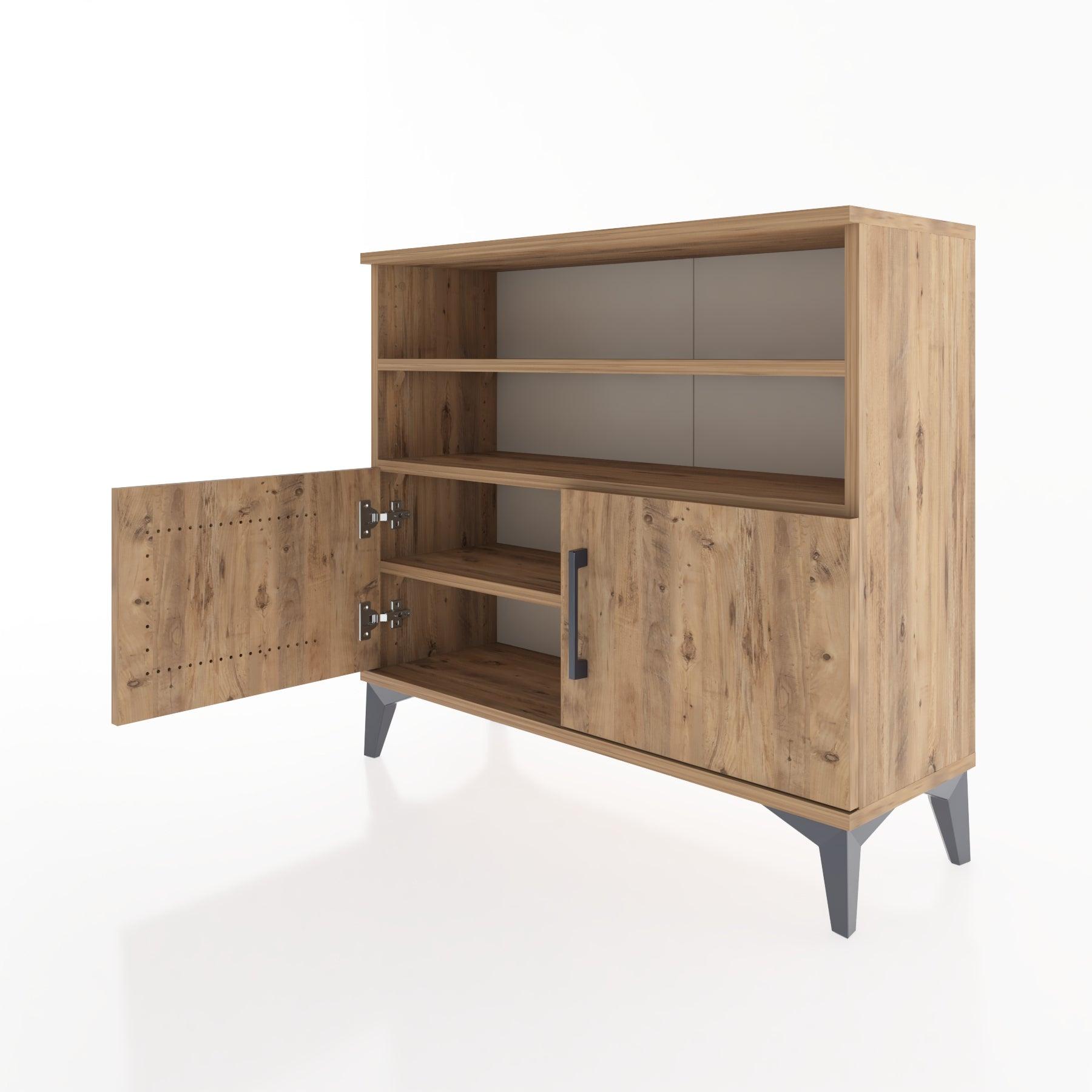 Woodntry Modüler Şifonyer Çekmece Raf Kapaklı 88x30x68 cm Aytaşı - Woodntry