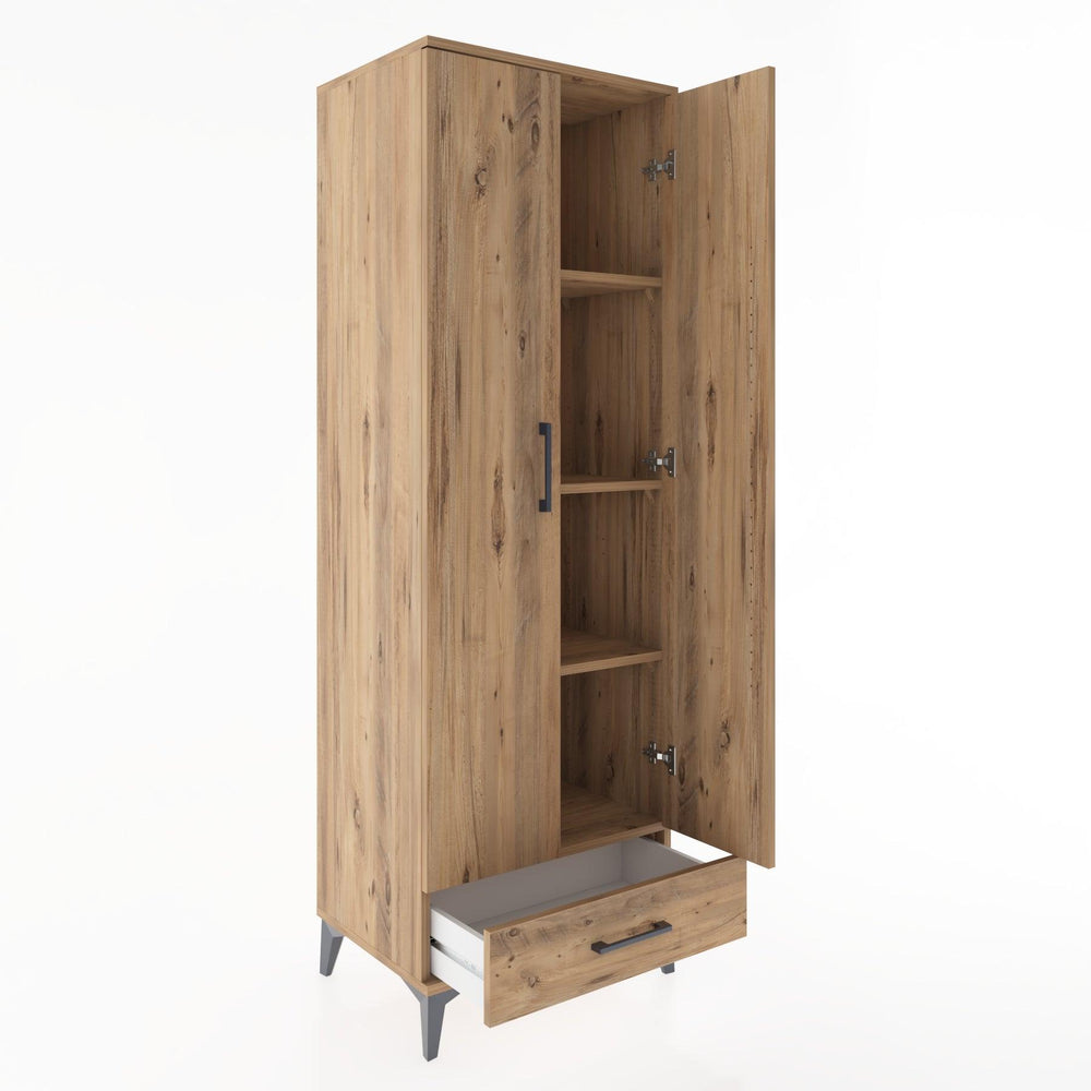 Woodntry Modular Cabinet Pine 60x44x170 cm with Doors and Drawers KC8-3