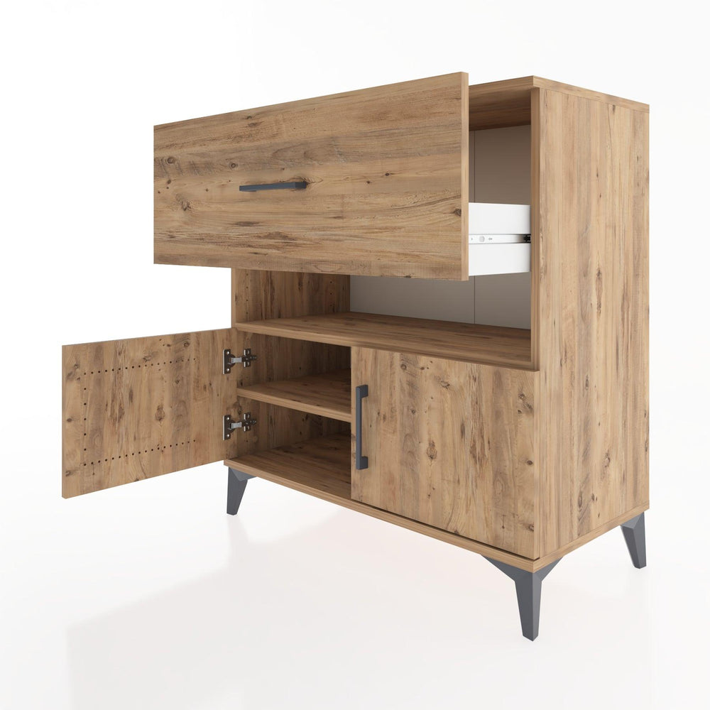 Woodntry Modüler Şifonyer Çam 88x44x84 cm Fonksiyonel F107-3