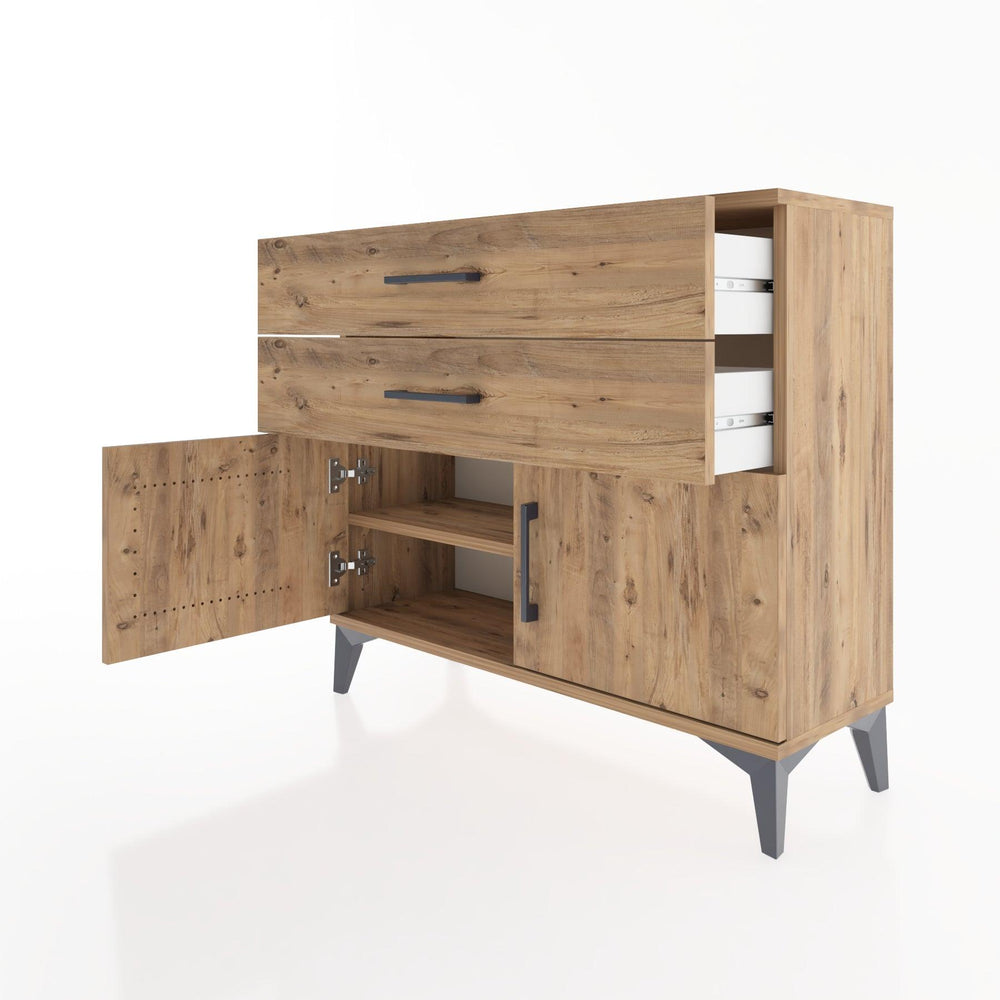 Woodntry Modüler Şifonyer Çekmece ve Kapaklı V4 88x30x68 cm Aytaşı - Woodntry