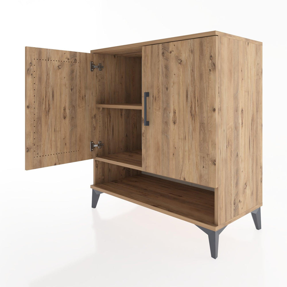 Woodntry Modüler Şifonyer Çam 88x44x84 cm Kapaklı ve Raflı KR76-3