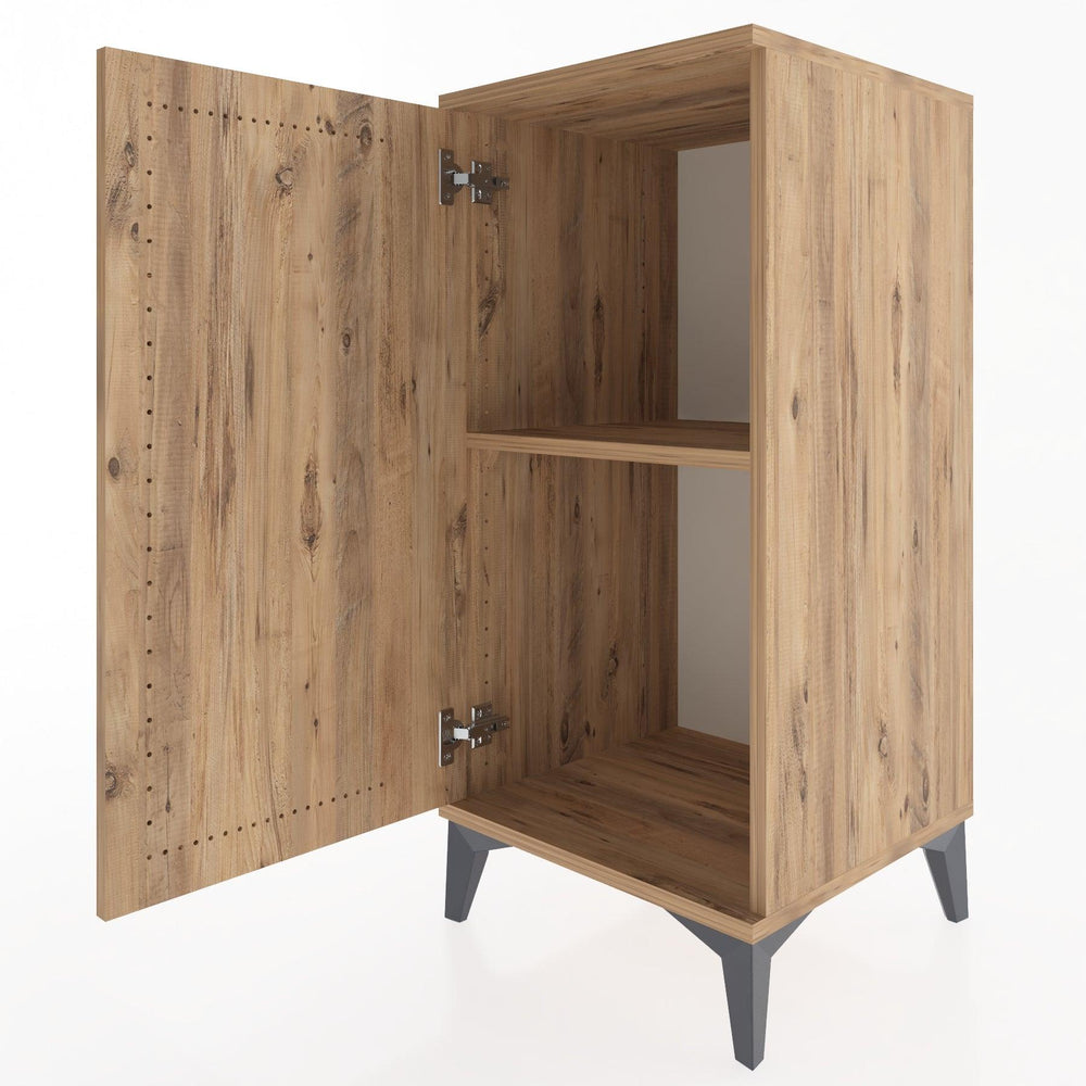 Woodntry Modüler Komodin Çam 44x44x84 cm Kapaklı K23-3