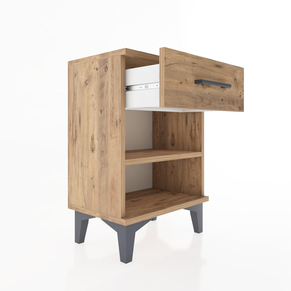 Woodntry Modüler Komodin Tek Çekmeceli 44x30x52 cm Çam - Woodntry