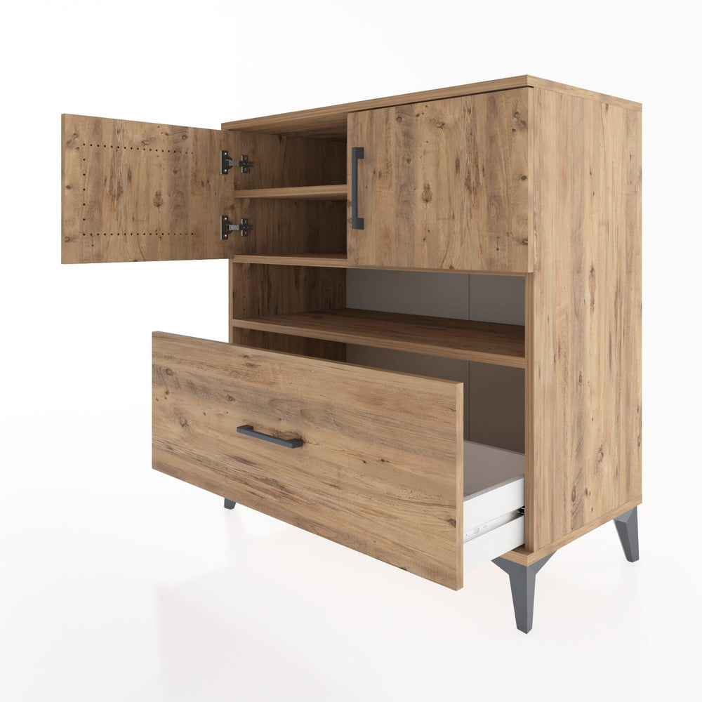 Woodntry Modüler Şifonyer Çam 88x44x84 cm Fonksiyonel F111-3