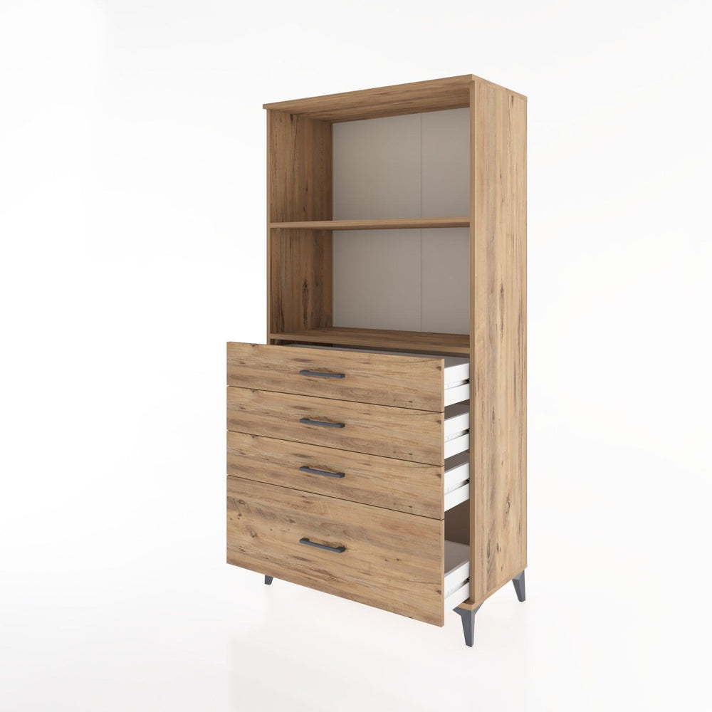 Woodntry Modular Cabinet Pine 88x44x170 cm with Drawers and Shelves CR41-3