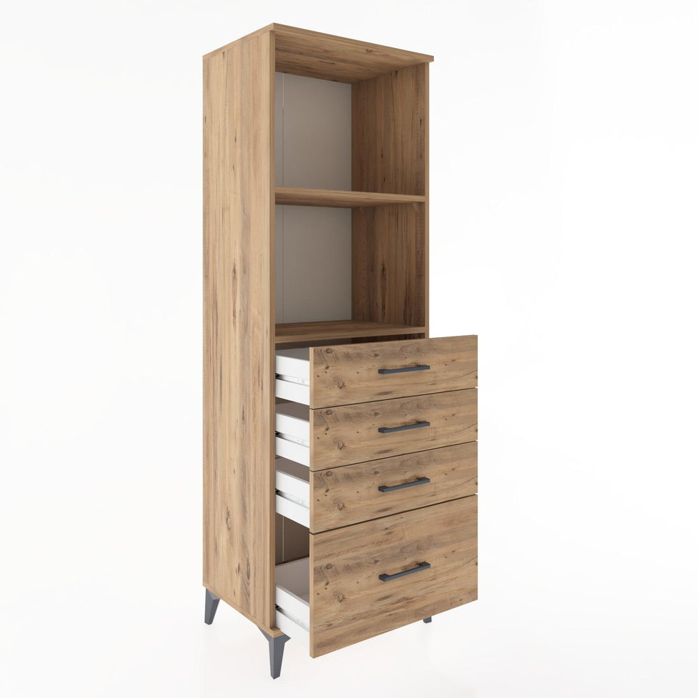 Woodntry Modular Cabinet Pine 60x44x170 cm with Drawers and Shelves CR41-3
