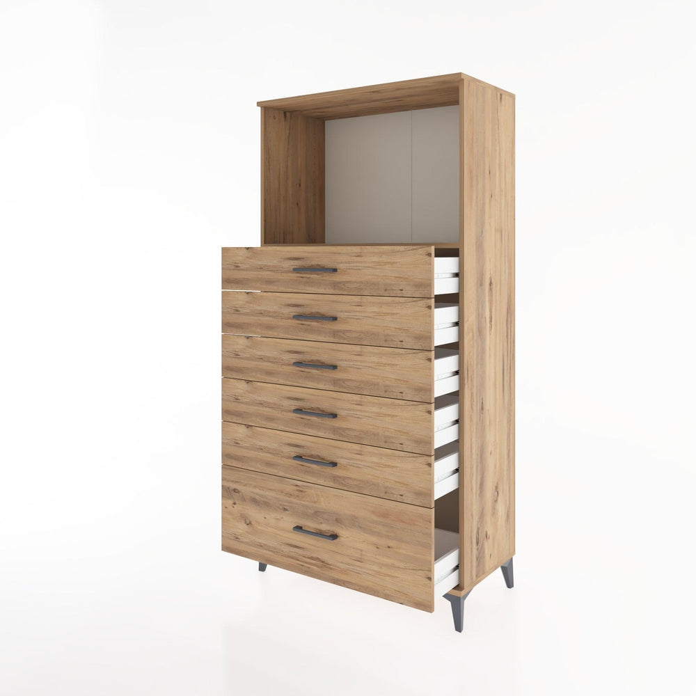 Woodntry Modular Cabinet Pine 88x44x170 cm with Drawers and Shelves CR39-3