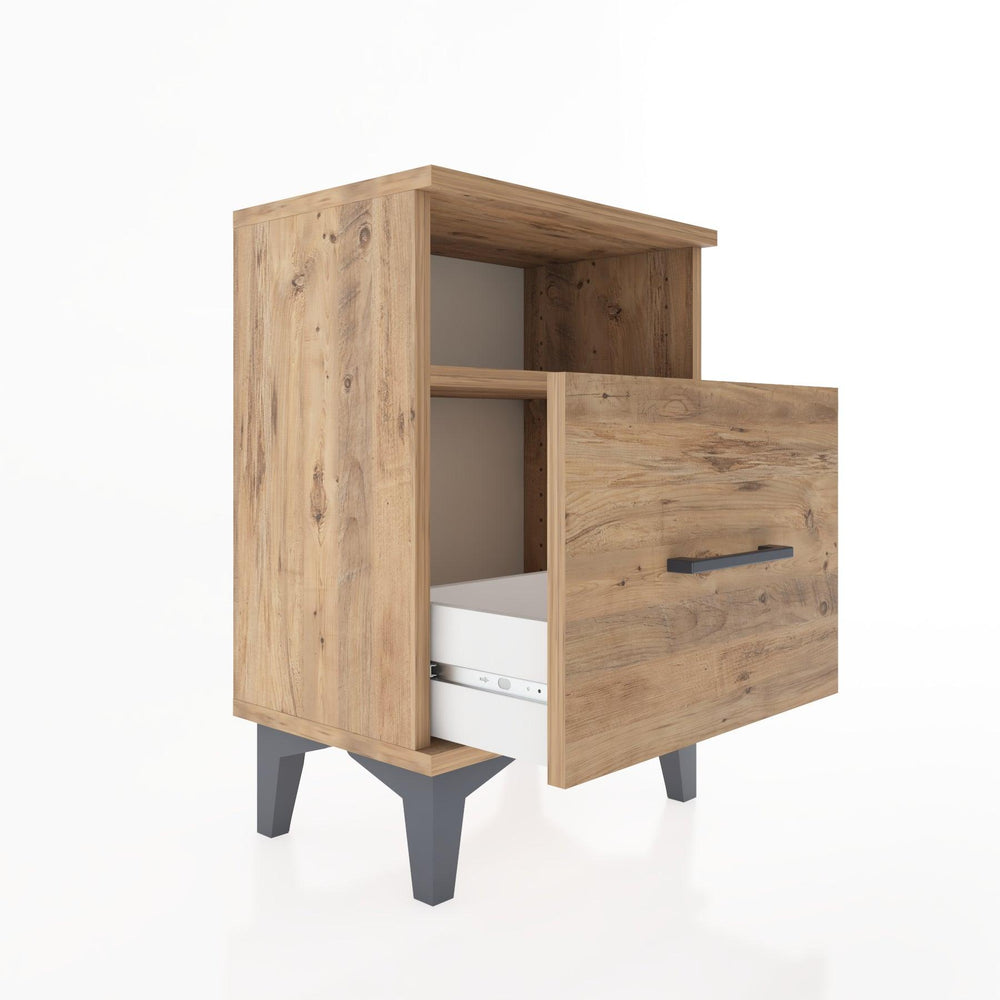 Woodntry Modüler Komodin Raf ve Çekmece 44x30x52 cm Çam - Woodntry