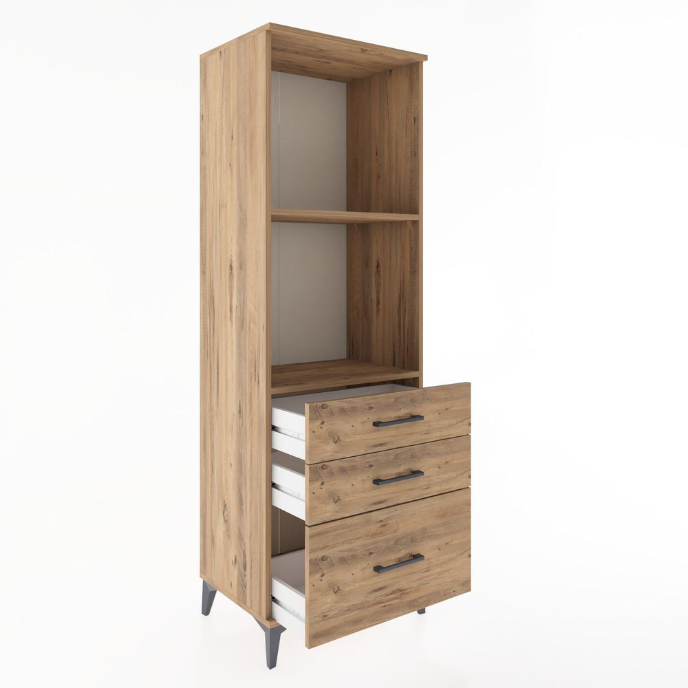 Woodntry Modular Cabinet Pine 60x44x170 cm with Drawers and Shelves CR42-3