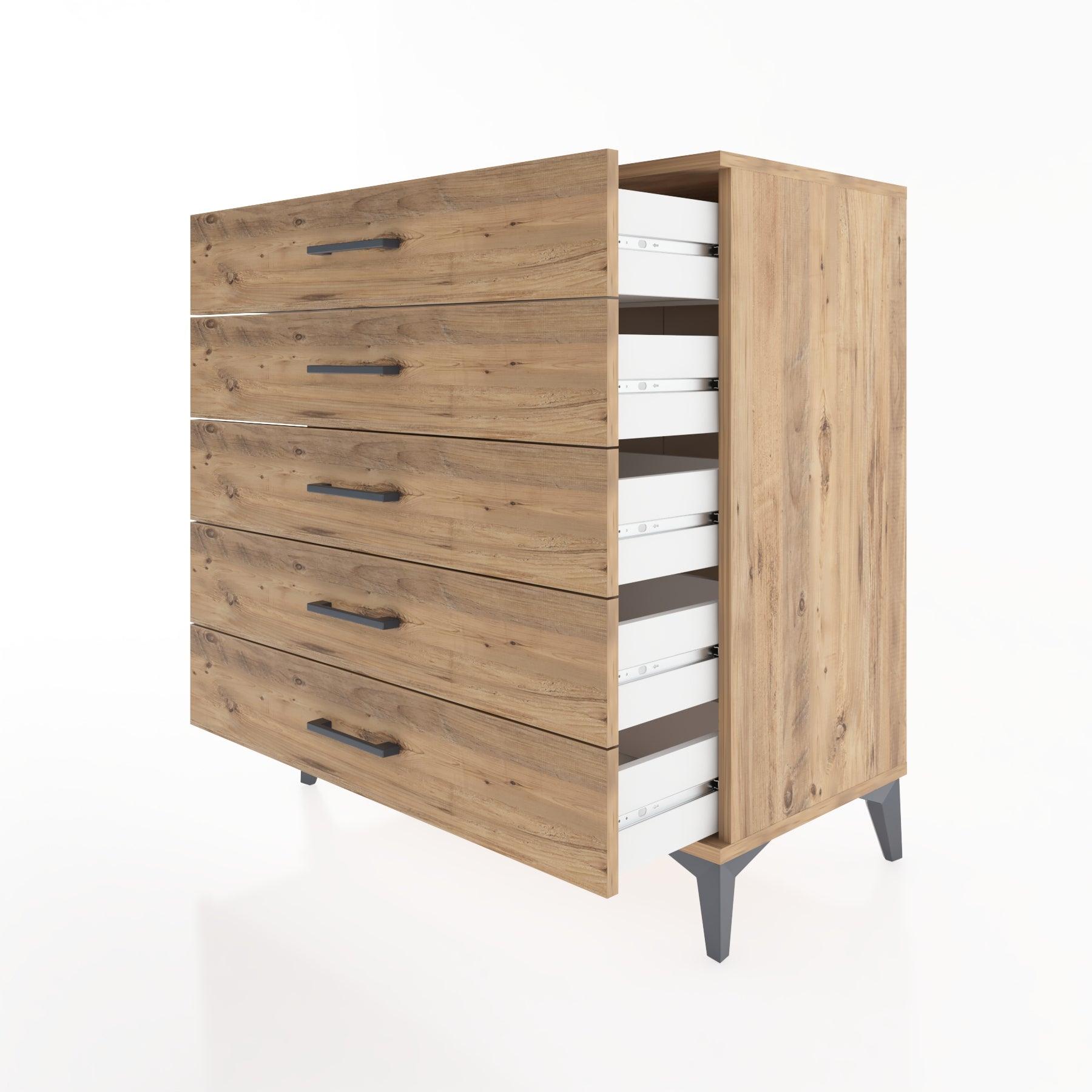 Woodntry Modüler Şifonyer Çam 88x44x84 cm Çekmeceli C9-3