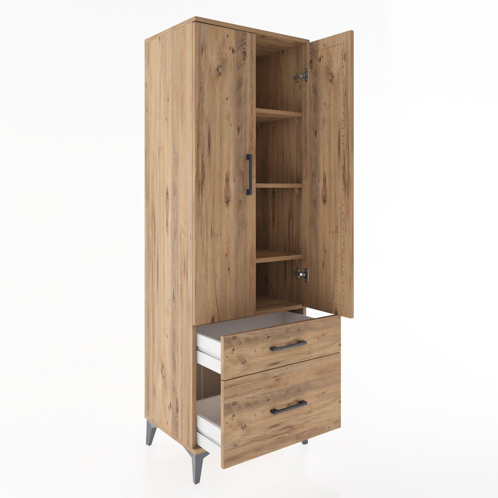 Woodntry Modular Cabinet Pine 60x44x170 cm with Doors and Drawers KC15-3