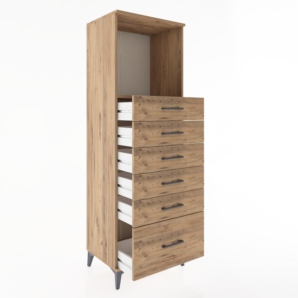 Woodntry Modular Cabinet Pine 60x44x170 cm with Drawers and Shelves CR39-3
