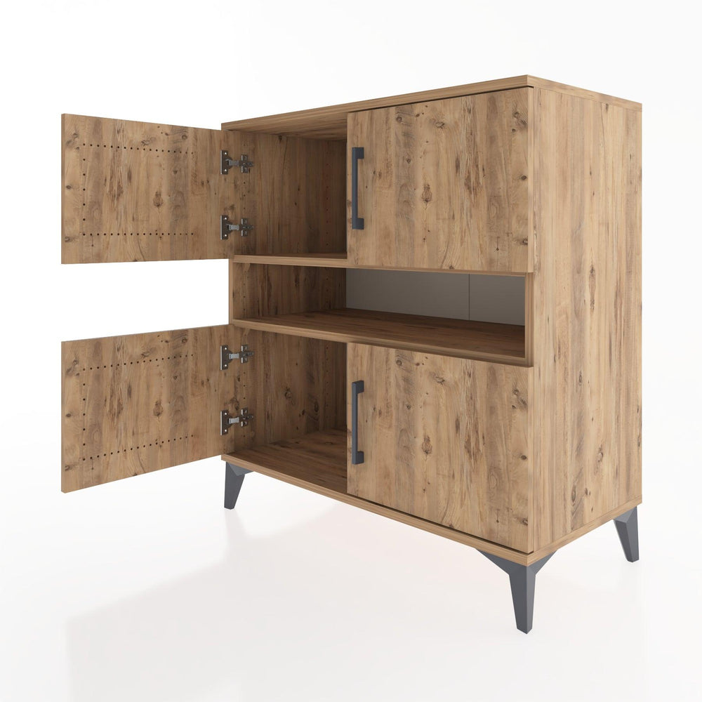 Woodntry Modular Dresser Pine 88x44x84 cm with Cover and Shelf KR104-3