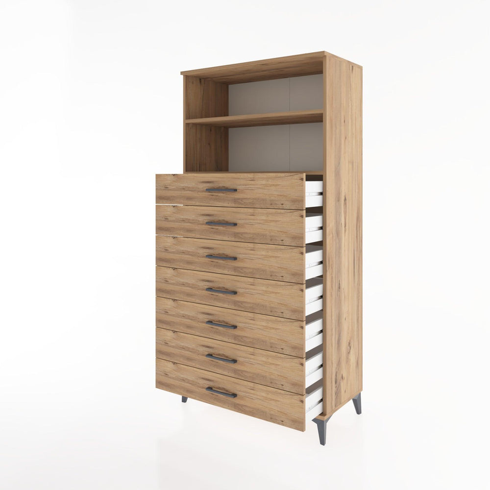 Woodntry Modular Cabinet Pine 88x44x170 cm with Drawers and Shelves CR33-3