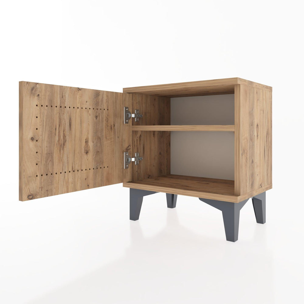 Woodntry Modüler Komodin Tek Kapaklı 44x30x36 cm Çam - Woodntry