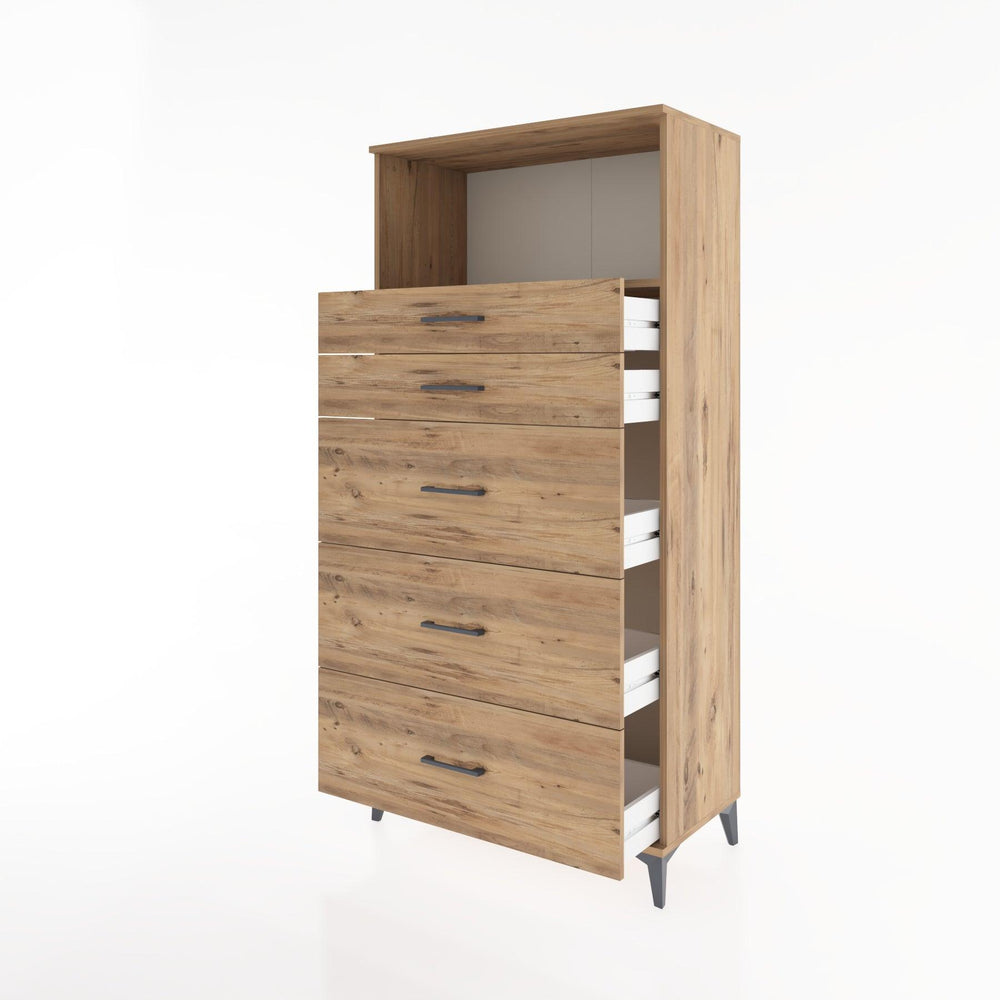 Woodntry Modular Cabinet Pine 88x44x170 cm with Drawers and Shelves CR50-3