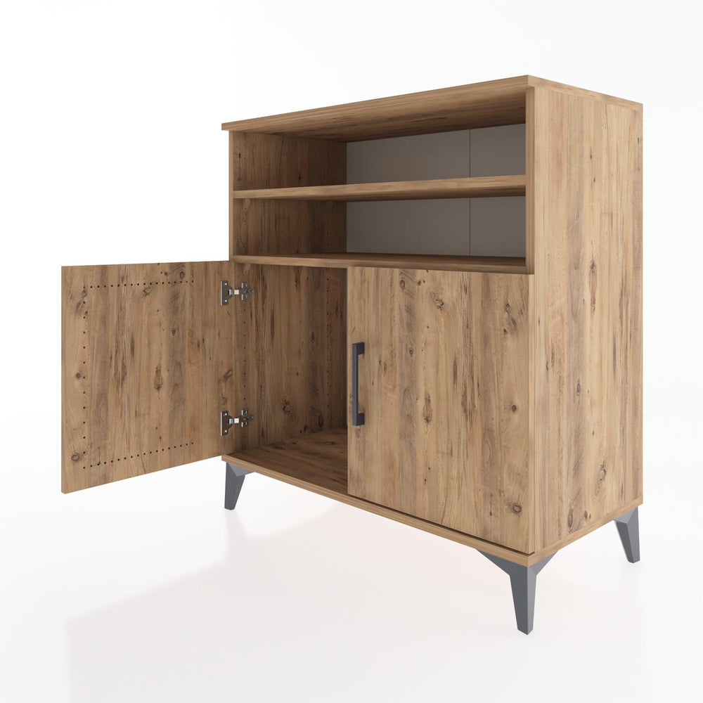 Woodntry Modüler Şifonyer Çam 88x44x84 cm Kapaklı ve Raflı KR39-3