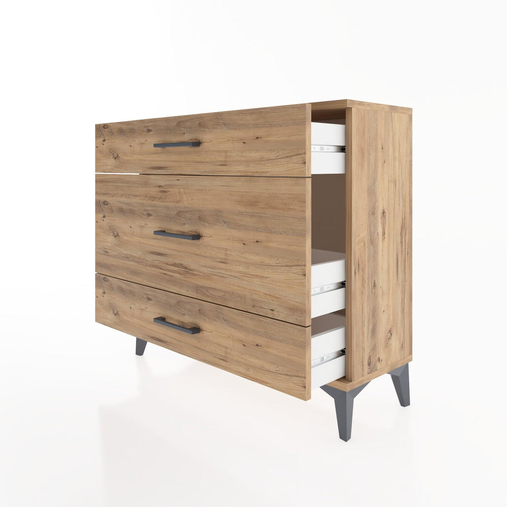 Woodntry Modüler Şifonyer Üç Çekmeceli V5 88x30x68 cm Çam - Woodntry