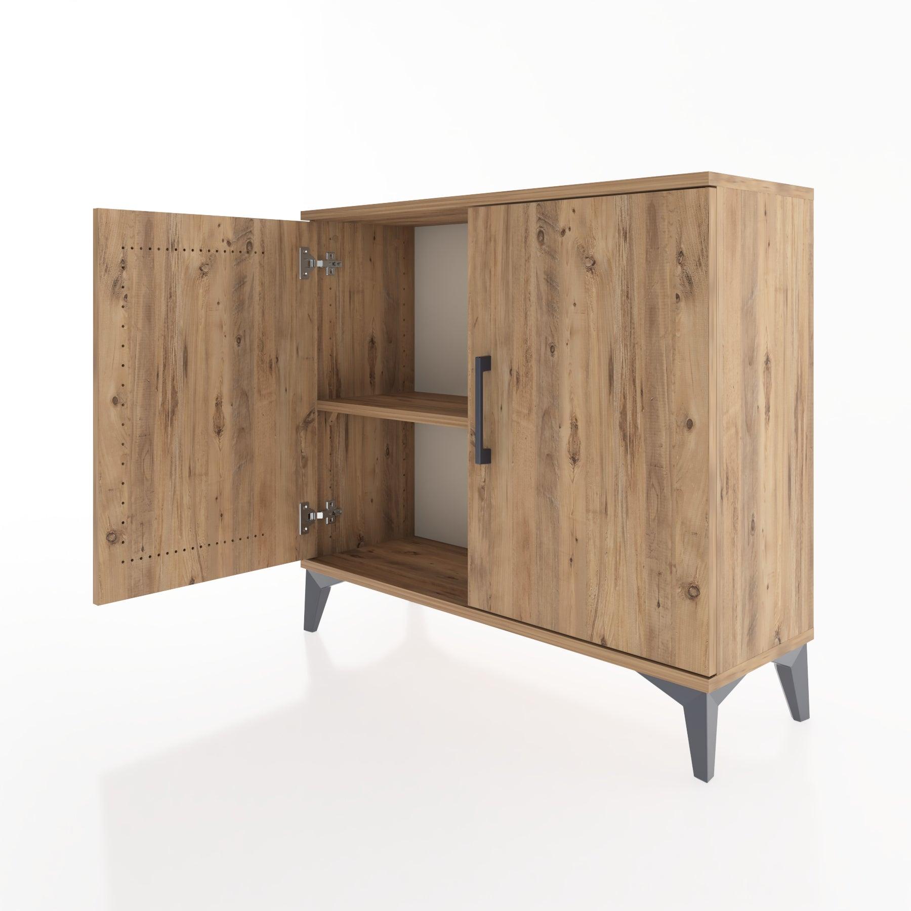 Woodntry Modüler Şifonyer İki Kapaklı V2 88x30x68 cm Çam - Woodntry