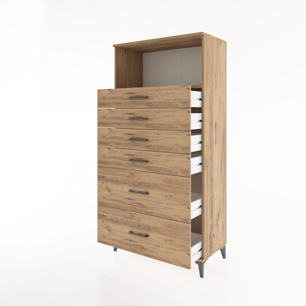 Woodntry Modular Cabinet Pine 88x44x170 cm with Drawers and Shelves CR45-3